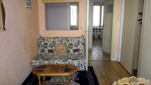 Crozon - Morgat T2 PLEINE VUE MER - Le salon/salle � manger canap� lit BZ