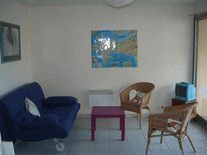 Crozon - Appartement � Morgat - Le salon et son canap� lit