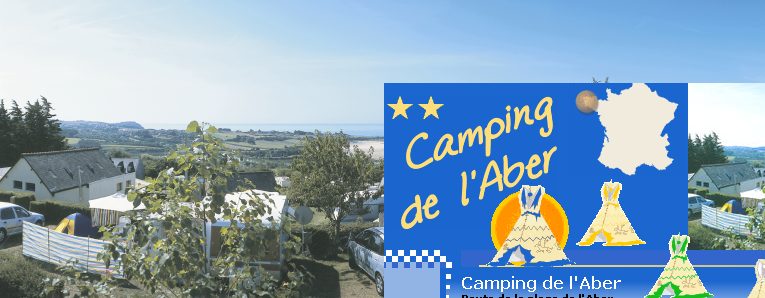 Vue panoramique du camping de l'Aber