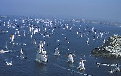 Photo des voiliers lors de Brest 2000
