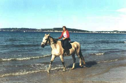 Promenade randonne sur la plage en Presqu'le de Crozon, Etrier de l'Aber, Centre Equestre, Equitation