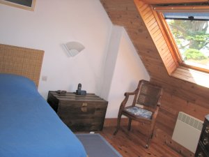 Crozon - Maison bleue - Chambre avec lit 2 places