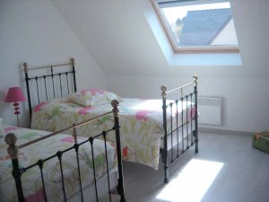 Camaret - Maison all�e des Ch�nes - Chambre avec lits jumeaux