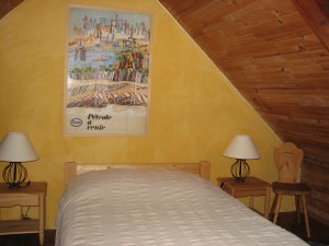 Crozon - Maison jaune - Chambre avec 1 lit 2 places