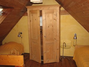 Crozon - Maison jaune - Chambre avec 2 lits 1 place