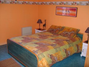 Lanveoc - Maison de Kerlaboussec - Chambre avec lit 2 places au RdC