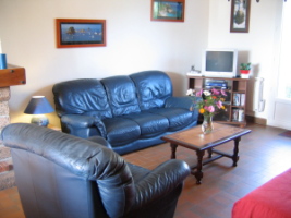 Lanveoc - A Lanv�oc, en famille� - Le salon donne sur la terrasse.