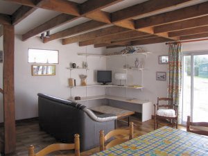 Camaret - Maison de Rigonou - Coin salon avec TV
