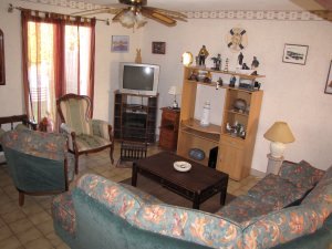 Camaret - Maison rue Charcot - Salon avec TV