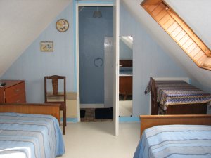 Telgruc - Penty de Pen-Dar - Chambre avec 2 lits 1 place