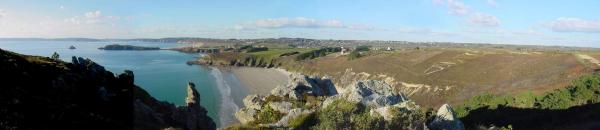 CROZON, Presqu'ile de Crozon, vue panoramique du site de l'Aber