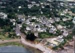 Roscanvel Presqu'ile de Crozon, vue aerienne du port sur la rade